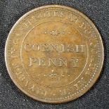 Cornwall Dolcoath Mine I Penny Token 1812 copper and tine mine at Camborne, Cornwall, to the