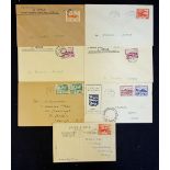 WWII German Occupation of Channel Islands First Day Posted Stamped Envelopes 1943 one printed