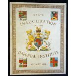 1893 State of Inauguration of the Imperial Institute Publication an attractive 20 page souvenir