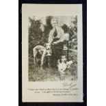 WWI Nurse Edith Cavell Printed Commemorative Silk a fine photograph printed on Silk backed on card