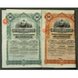 Russia The Russian Tobacco Company Share Certificates 1915 & 1916 including 50 shares brown (3)