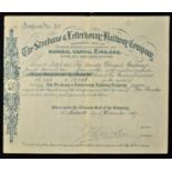 Great Britain Ireland The Strabane and Letterkenny Railway Company 1930 Share Certificate (A