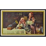 Edison Phonograph (Gramophone) Advertising Card 1905 an attractive illustration of elderly couple