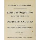 Railway Cheshire Lines Committee 1874 Rules and Regulations Book for the guidance of the officers