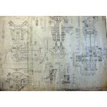 Original 1930s BSA Motorcycle Engine Plans to include 1932 3.49hp O.H.V Single Port Engine L32-3