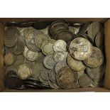 Quantity of Silver Coins predominantly foreign to include German, Danish, Indian, American and