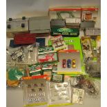 Quantity of Railway Accessories to include figures, farmyard animals, signals, steam train whistle