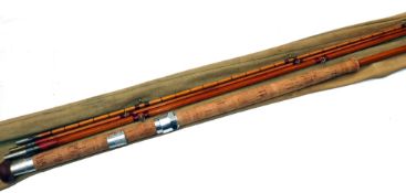 ROD: Scare Hardy The Coquet salmon fly rod, 13'6" 3 piece with later spare tip, No.E58588,
