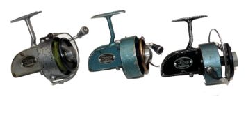 REELS: (3) Set of three French Dep Savoy spinning reels, black turquoise finish, model 7670, full