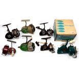 REELS: (7) Collection of seven USA built trout size spinning reels incl. boxed Penn 712 with papers,