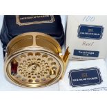 REEL: Hardy Sovereign 7/8 Limited Ed No 100 fly reel, gold finish, counterbalanced handle, twin U