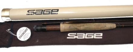 ROD: Sage Graphite 3- 9'6" trout fly rod ,line rated 6, brown black, bronze whipped guides, cork