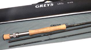 ROD: Greys of Alnwick GRXi 10' 3 piece carbon trout fly rod, fine condition, line rate 7/8, large