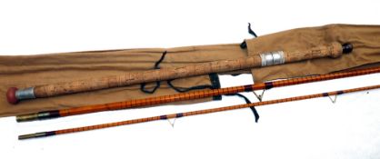 ROD: B James & Son England Kennet Perfection 11'4" 2 piece split cane rod, fine condition, 24"