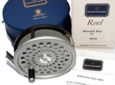 REEL: Hardy Marquis Disc 7 Limited Ed No 10 fly reel, black finish frame, silver drum, black handle,