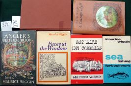 BOOKS: (6) Six x Maurice Wiggins volumes - "The Angler's Bedside Book" 1st ed 1965, H/b, D/j, "Faces