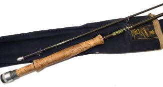 ROD: Hardy Favourite Graphite Fly rod 9' 2 piece, purple whipped grey blank, line rate 7/8, cork