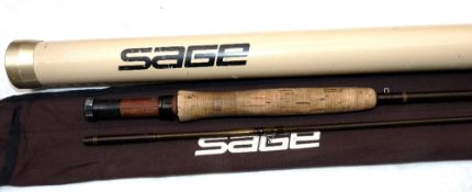 ROD: Sage Graphite 3- 9'6" trout fly rod ,line rated 6, brown black, bronze whipped guides, cork