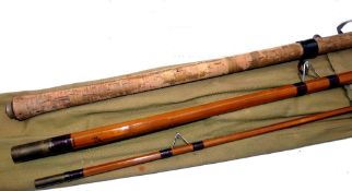 ROD: Chapman of Ware, Fred J Taylor Roach rod, 12' 2 pce split cane with detachable cork butt,
