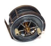 REEL: Allcock Aerial Popular wide drum alloy reel, 6 spoke with tension regulator, twin crazed