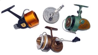 REELS: (4) Crack 100 French spinning reel, full bail, optional check, Mitchell type handle, good