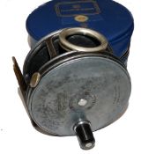 REEL: Hardy Perfect 4" alloy salmon fly reel, Dup Mk2 check, rotating line guide, black handle,