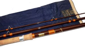 ROD: Hardy Matchmaker 13' 3 pce fibalite coarse fishing rod in as new condition, orange whipped