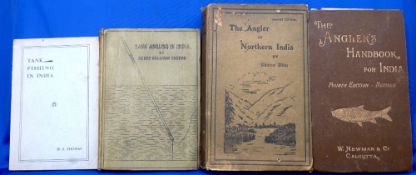 Lacy, GH - "The Angler's Handbook For India" 1st ed 1905, decorative cover, ex libris, pull out maps