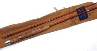 ROD: Farlow's The Midge 6' 2 piece impregnated cane trout fly rod, action 1 7/8oz, dark blue whipped