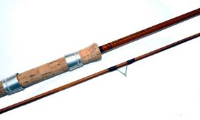 ROD: Chapman of Ware Peter Stone leger Strike NL, 10' 2 piece cane rod, burgundy whipped high