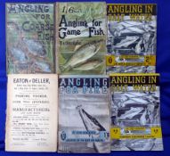 6 x volumes Bickerdyke, J - "Angling For Coarse Fish" 1st ed 1904, rebound H/b, "Angling For Game