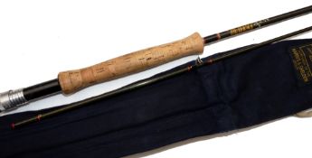 ROD: Hardy Graphite 9' 2 piece trout fly rod, grey blank, snake guides whipped black, tipped red,