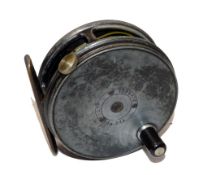 REEL: Hardy Perfect 2 7/8" alloy trout fly reel, Duplicated Mk2 check, black handle, rim tension