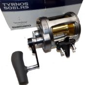 REEL: Shimano Tyrnos 50-2LS big game multiplier reel, in as new condition, one piece high tech alloy