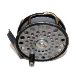 REEL: Early Hardy LRH lightweight trout fly reel, 4 pillar model with early L shaped riveted line