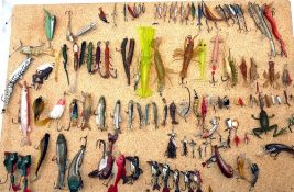LURES: (Qty) Good collection of mainly rubber and soft vintage baits, incl. French Floppy and Plucky