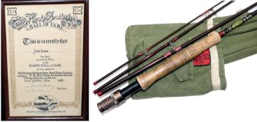 ROD: Rare Hardy pall Mall Boron Exclusive 9' 4 pce trout fly rod, line 6/7, burgundy black, guides