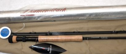 ROD: Diamond Back All American 10' 3 pce hi tech carbon fly rod, new with tags, line 7, green