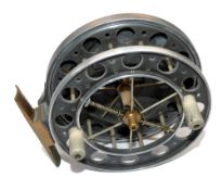 REEL: Rare Allcock double ventilated Aerial reel, 4.5" diameter, with 12 large ventilations inter