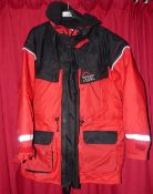 CLOTHING: Sundridge SAS Flotation jacket, size XXL, red black, fully lined, Buoyancy Aid 50 model,
