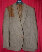 CLOTHING: Christopher Dawes Harris Tweed heavy weight traditional sporting jacket, size 48,