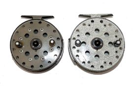 REELS: (2) Fine Grice & Young Avon Crown Major 4.5" diameter Centrepin reel in as new condition,