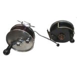 REELS: (2) Milward's 6" alloy Tope reel, fibre drum ,twisted braid, counterbalanced handle, line