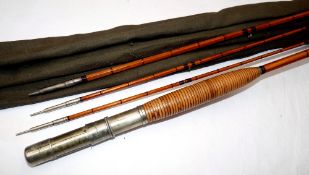 ROD: Edward Vom Hofe Maker, New York, 10' 3 piece split cane trout fly rod, correct spare tip,