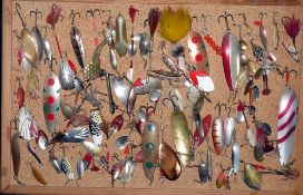 LURES: Large collection of vintage metal baits, USA and European models incl. Pflueger baits, Wilson