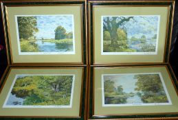 PRINTS: (4) Limited edition signed set of four prints, The Golden Age of Angling by Bernard