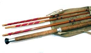 ROD: Fine Sharpe's of Aberdeen The Scottie 12' 3 piece with spare tip spliced joint fly rod, in