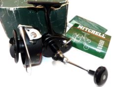 REEL: Mitchell 488 ball bearing Surf casting reel, fine condition, gold text and red line to spool