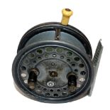 REEL: Hardy Silex Major 4"alloy casting reel, ivory trigger, black handles, rim tension regulator,