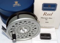 REEL: Hardy Marquis Disc 6 Limited Ed No 10 fly reel, black finish frame, silver drum, black handle,